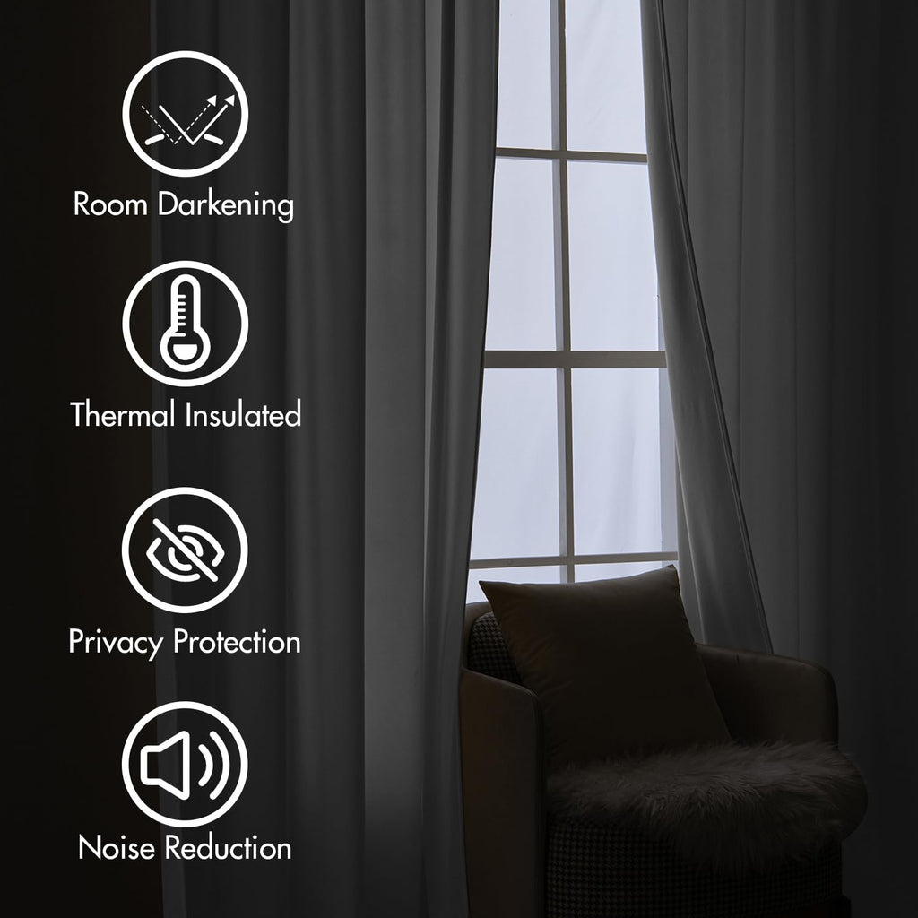 Miulee White Velvet Curtains 90 Inches Long 2 Panels - Luxury Pinch Pleated Room Darkening Window Drapes For Bedroom Living Room