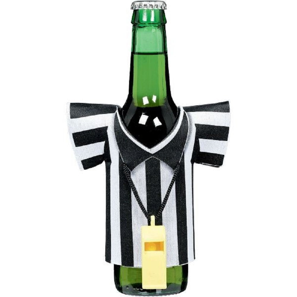 Referee Shirt Foam Bottle Cover - 5 1/2'' x 5 1/4'', 1 Pc