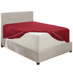 Nestl Extra Deep Pocket Full Fitted Sheet, Burgundy Full Size Fitted Sheet Only, 1800 Microfiber Fitted Bed Sheet, Ultra Soft Full Bed Fitted Sheet Fits Up To 24 Inch Mattress