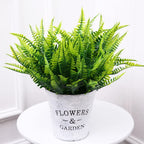 Szjias Artificial Ferns For Outdoors Fake Fern Plant Faux Boston Fern For Patio Porch Outdoor Plants Decor (8 Pcs)