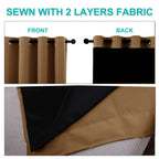 Nicetown 100% Blackout Window Curtain Panels, Heat And Cold Blocking Drapes With Black Liner For Nursery, 84 Inches Drop Thermal