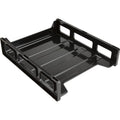 Business Source Front-Load Stackable Letter Tray, Black, Plastic, Rectangular, 62884