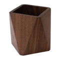 Soseelnee Black Walnut Wooden Pencil Box, Multiple-Use Desk Writing Stationary Organizer Wood Pen Holder Cups Office School Supp