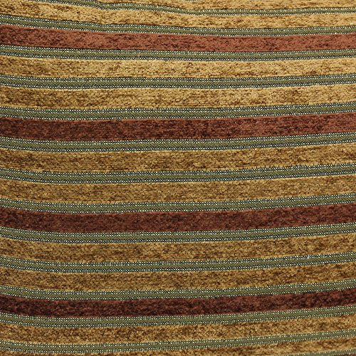 Blazing Needles Corded Jacquard Chenille Floor Pillows (Set of 2), 25&quot;, Autumn Stripes
