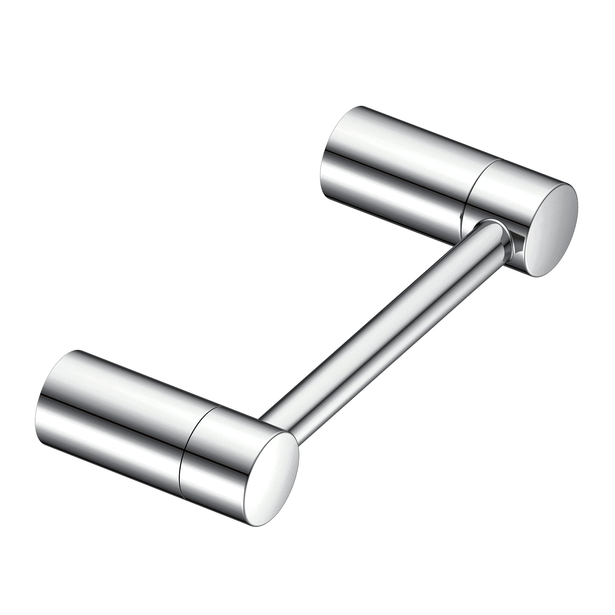 Moen Align Chrome Modern Double Post Wall Mount Pivoting Toilet Paper Holder for Easy Roll Change, YB0408CH