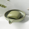 Soap Dishes, Ceramic Shower Soap Dish with Waterfall Design Bar Soap Holder Self Draining Soap Saver for Shower, Bathroom, Sink,