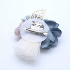 Flonding Rose Wedding Wrist Corsage And Boutonniere Set Party Prom Hand Ribbon Flower Suit Decor (Gray Blue)