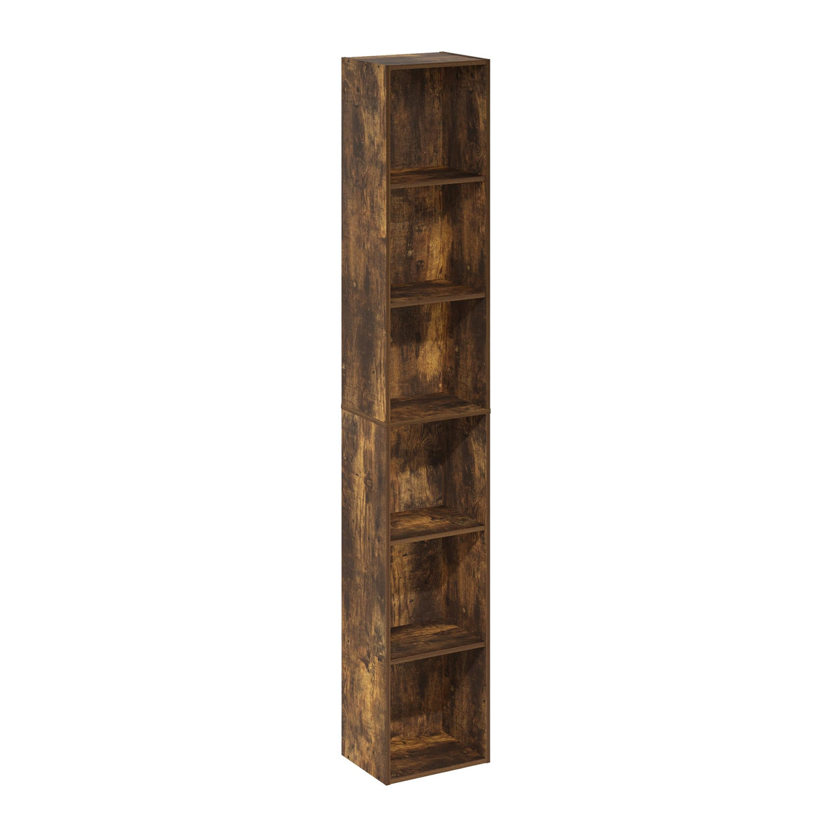 Furinno Luder 6-Tier Open Shelf Bookcase, Amber Pine