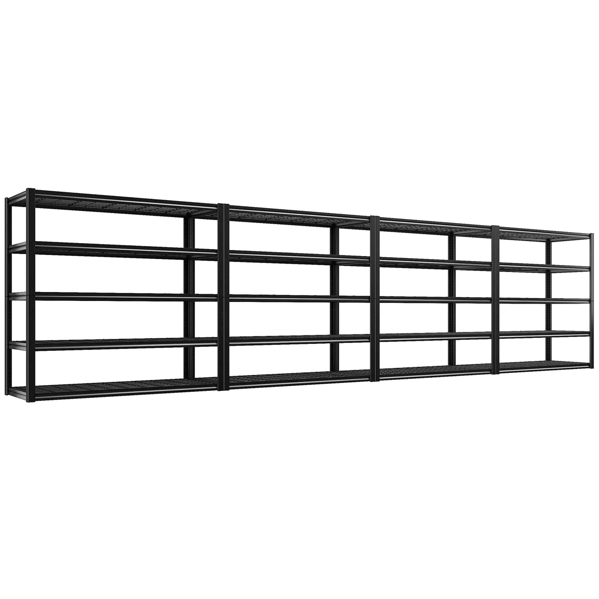 Reibii 48.2'' W Storage Shelves Heavy Duty Garage Shelving Unit 3000Lbs Adjustable 5 Tier Metal Shelves For Storage Rack Garage