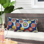Magpie Fabrics Pack Of 2 Outdoor Lumbar Pillow Case Covers 12'X20', Waterproof Rectangular Throw Pillowcase Shell Decorative S