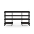 Furinno Turn-N-Tube 4-Tier Multipurpose Wide Shelf TV Stand, Espresso/Black