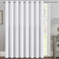 H.VERSAILTEX Patio White Curtains 100x84 Inches for Sliding Door Extral Wide Blackout Curtain Panels Thermal Insulated Room Divi