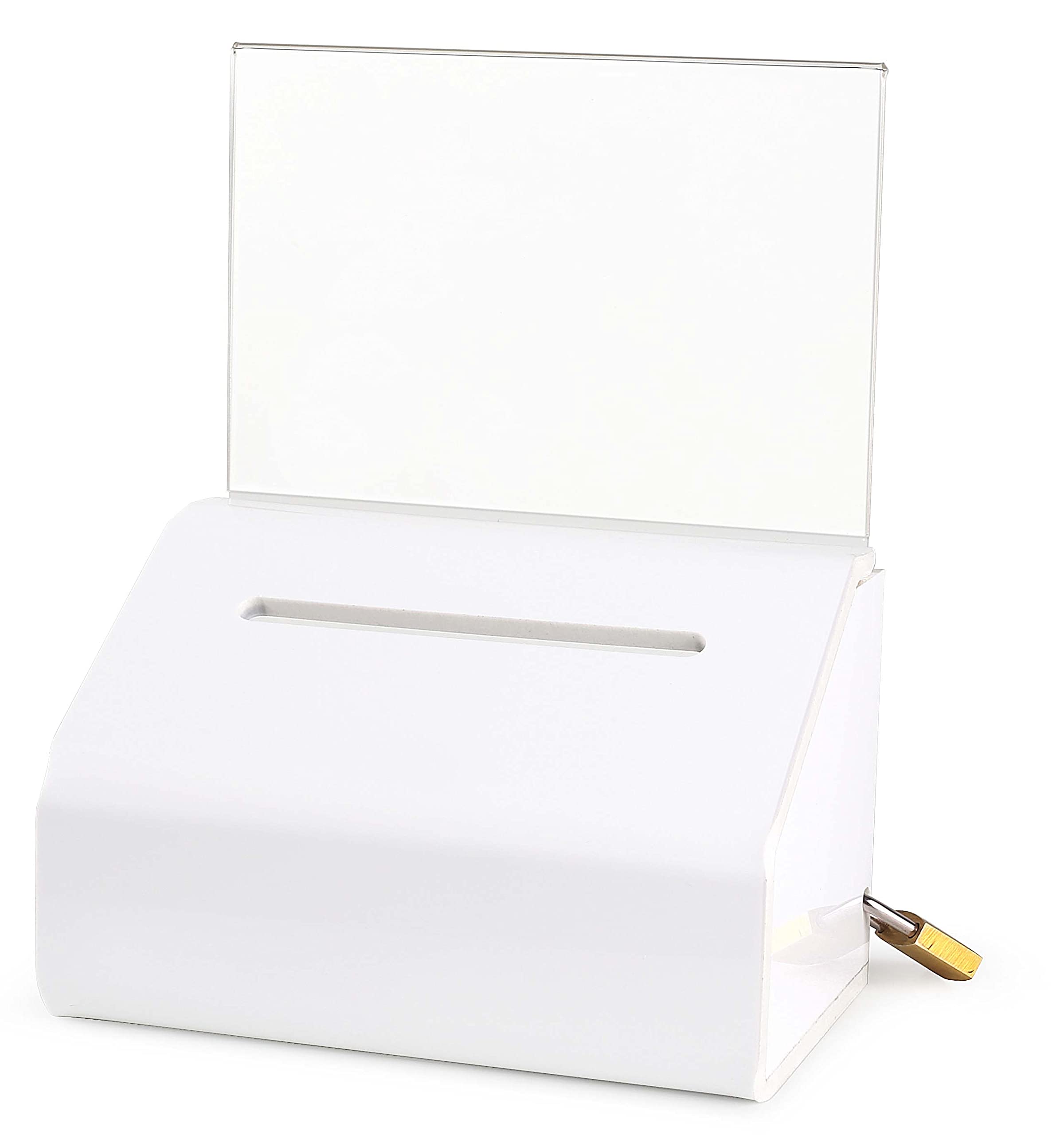 Acrylic Donation Collection Ballot Box Ticket Raffles & Drawing Voting Or Comment Box Office And Fundraising Suggestion Box 6 X