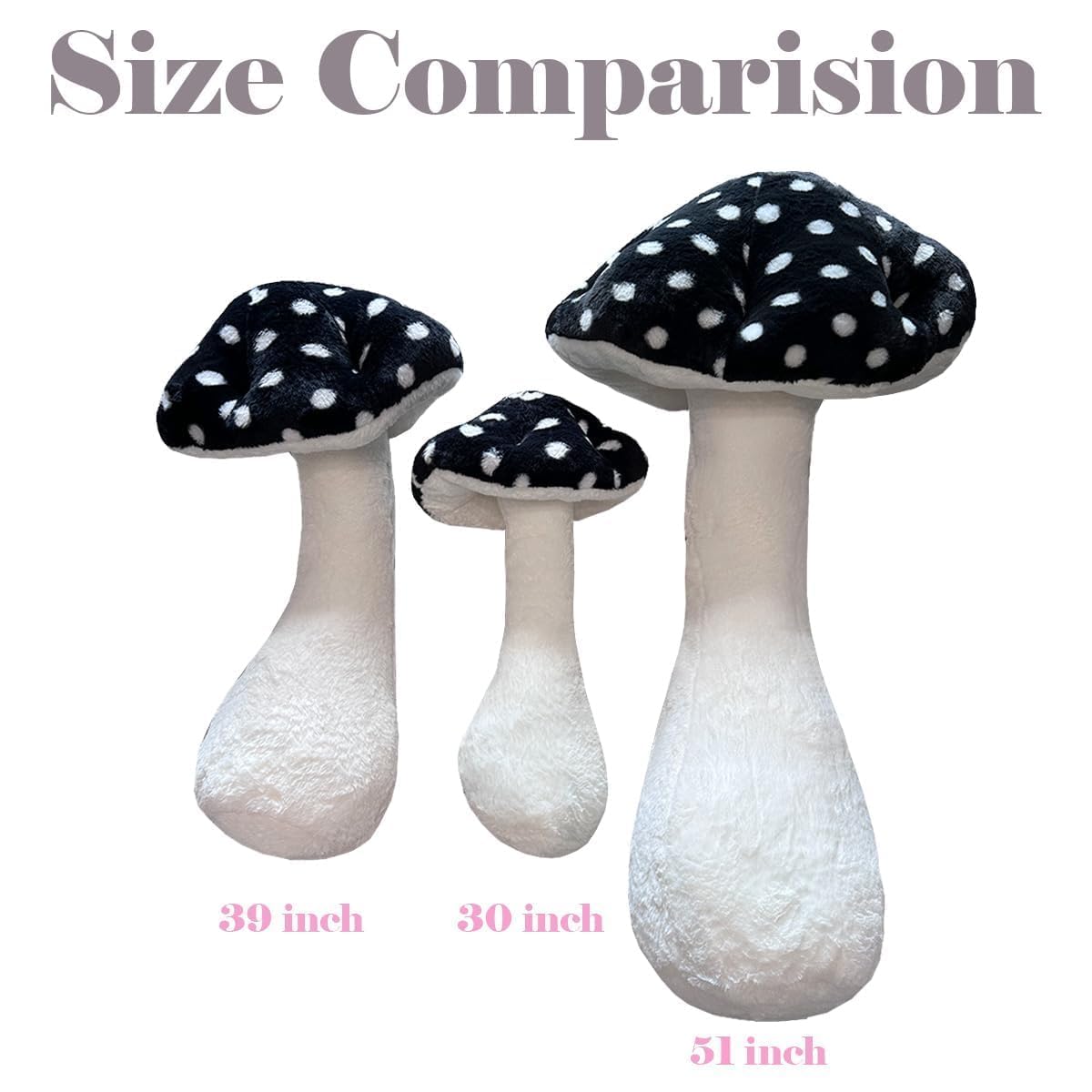 Hofun4U Mushroom Plush Pillow - 51 Inch Mushroom Shaped Stuffed Long Pillow - Mushroom Plush Body Pillow - Christmas Birthday Gi