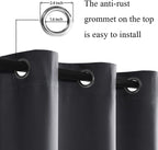 Jiuzhen Blackout Curtains For Bedroom - Thermal Insulated, Light Blocking And Noise Reducing Grommet Room Darkening Curtains 84 Inch Length 2 Panels Set (38 X 84 Inch, Dark Grey)