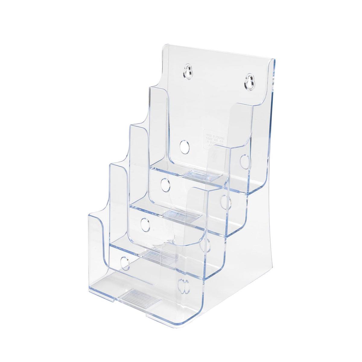 Deflecto 77901 Four-tier multi-compartment medium size docuholder, 6-1/2wx6-1/4dx10h, clear