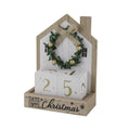 Sfozstra Christmas Wooden Countdown Advent Calendar with Bow Garland Simple Room Design Numebr Calendar to Meet the Christmas Co