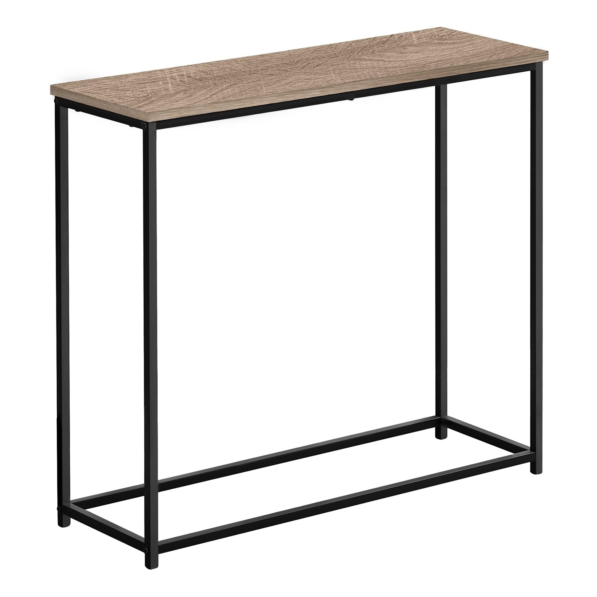 Monarch Specialties 2253 Accent Table, Console, Entryway, Narrow, Sofa, Living Room, Bedroom, Metal, Laminate, Brown, Black, Contemporary, Modern Table-32 L/Dark Taupe, 31.5&Quot; L X 11.5&Quot; W X 29&Quot; H