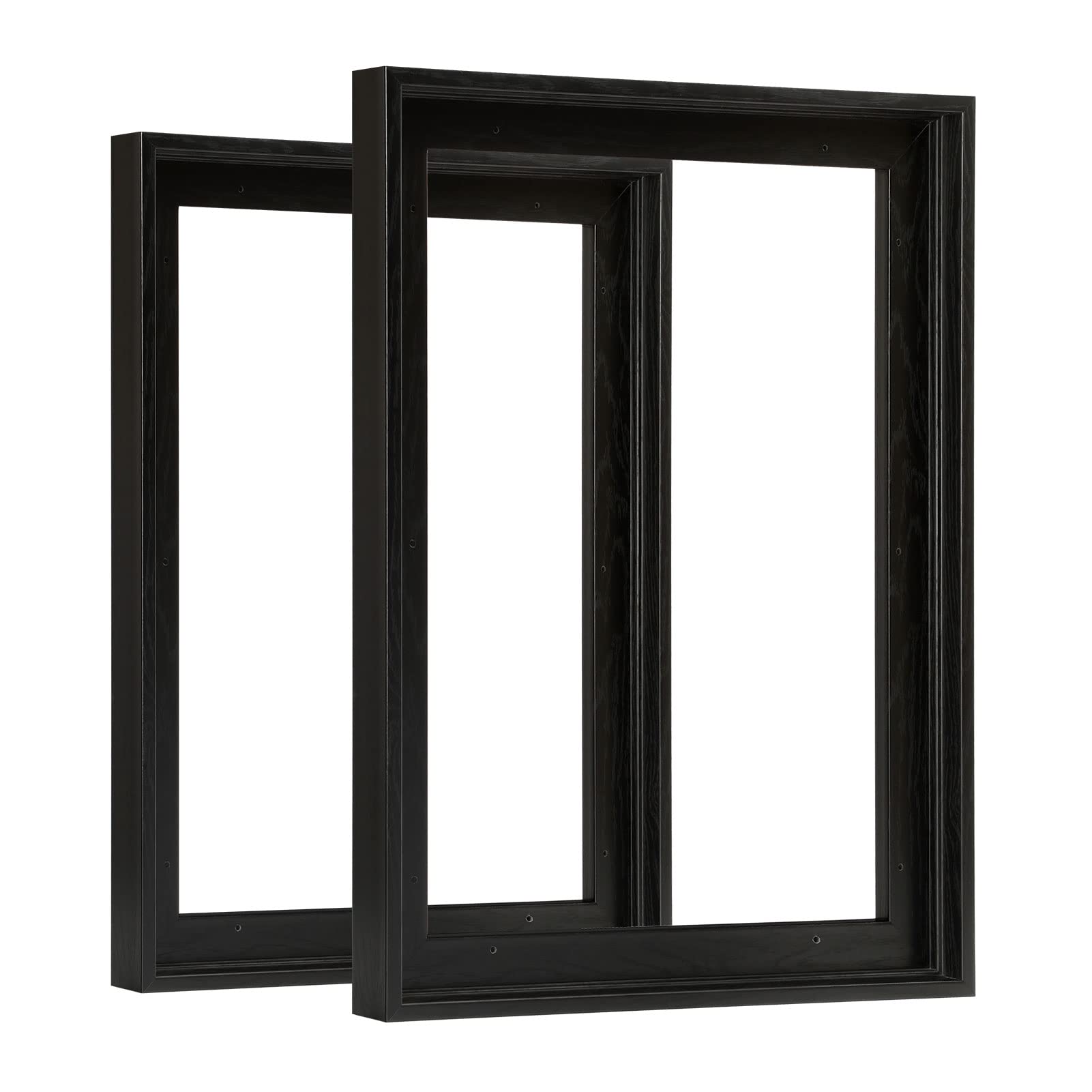 FOLKOR Canvas Floater Frame for 10x12 Oil Paintings, 2 Pack 0.9'' Deep Canvas Floating Frame for Art Prints Abstract Artwork Ind