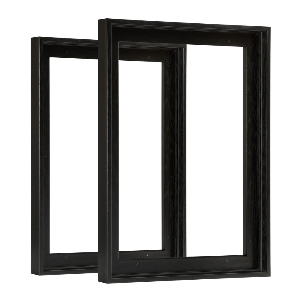 FOLKOR Floating Canvas Frame for 16x20 Inch Painting, 2 Pack Floater Frame for Canvas Prints, 0.9'' Rabbet Depth Art frame for W