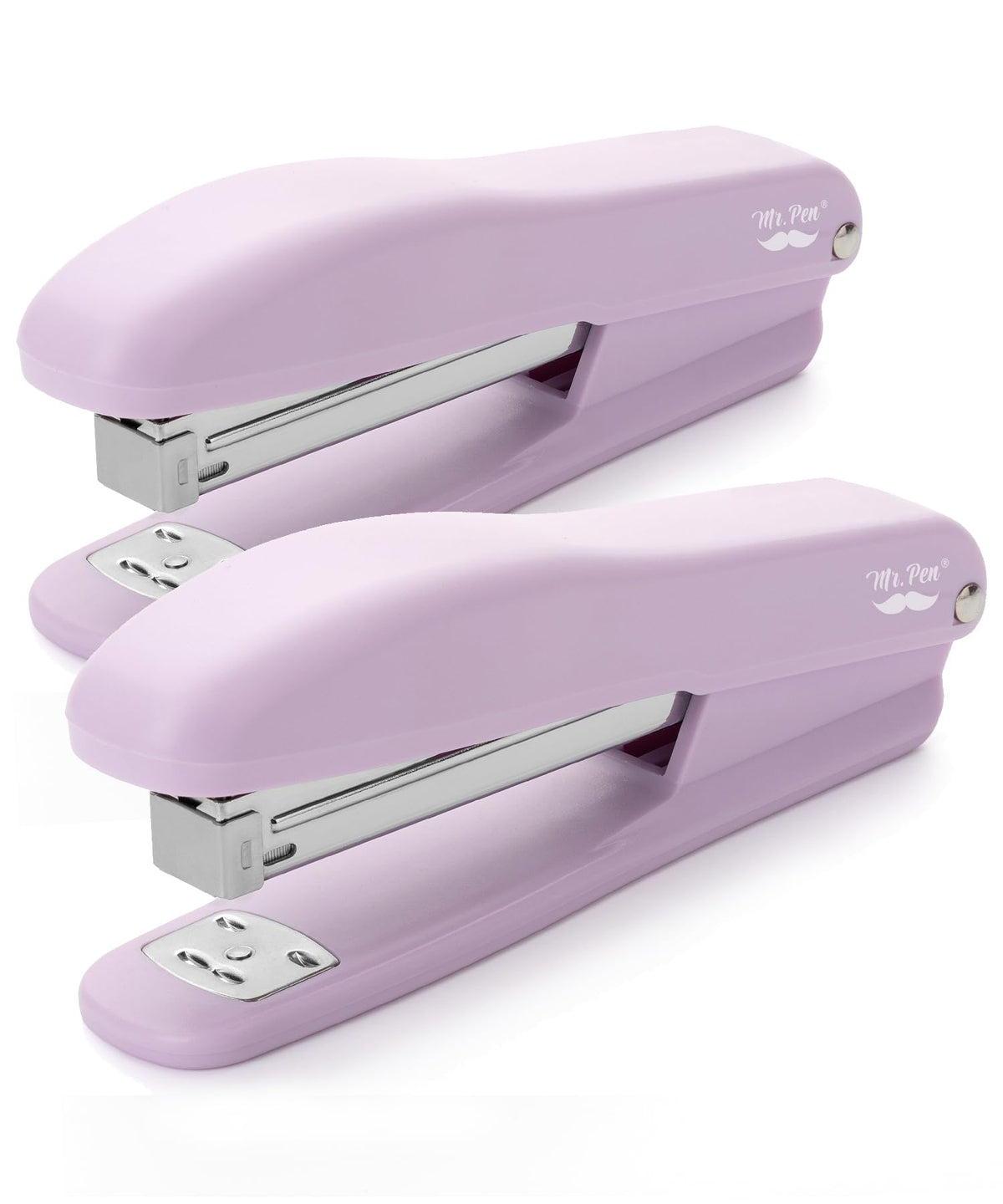 Mr. Pen- Staplers For Desk, 2 Pack With 200 Staples, 20 Sheet Capacity, Purple, Office Stapler, Desk Stapler, Stapler With Stapl