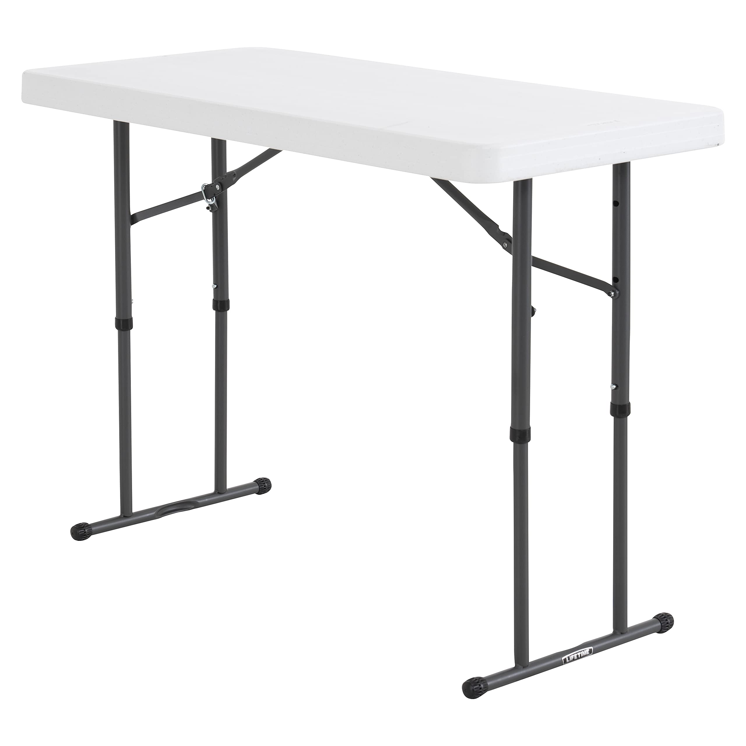 Lifetime Commercial Height Adjustable Folding Utility Table, 4-Foot