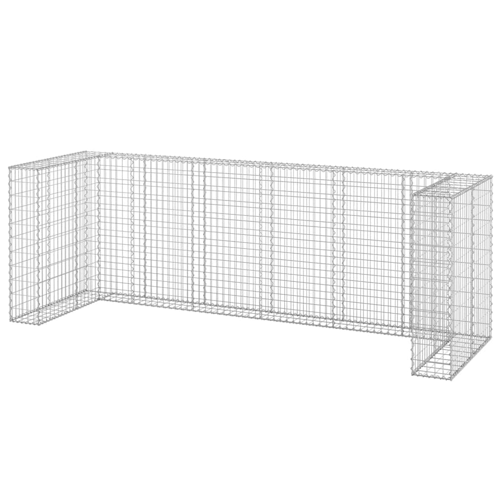 Gabion Wall for Garbage Bins Galvanised Steel 325x100x110 cm