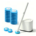 Viaptus Disposable Toilet Brush  Hygienic ContactFree, White