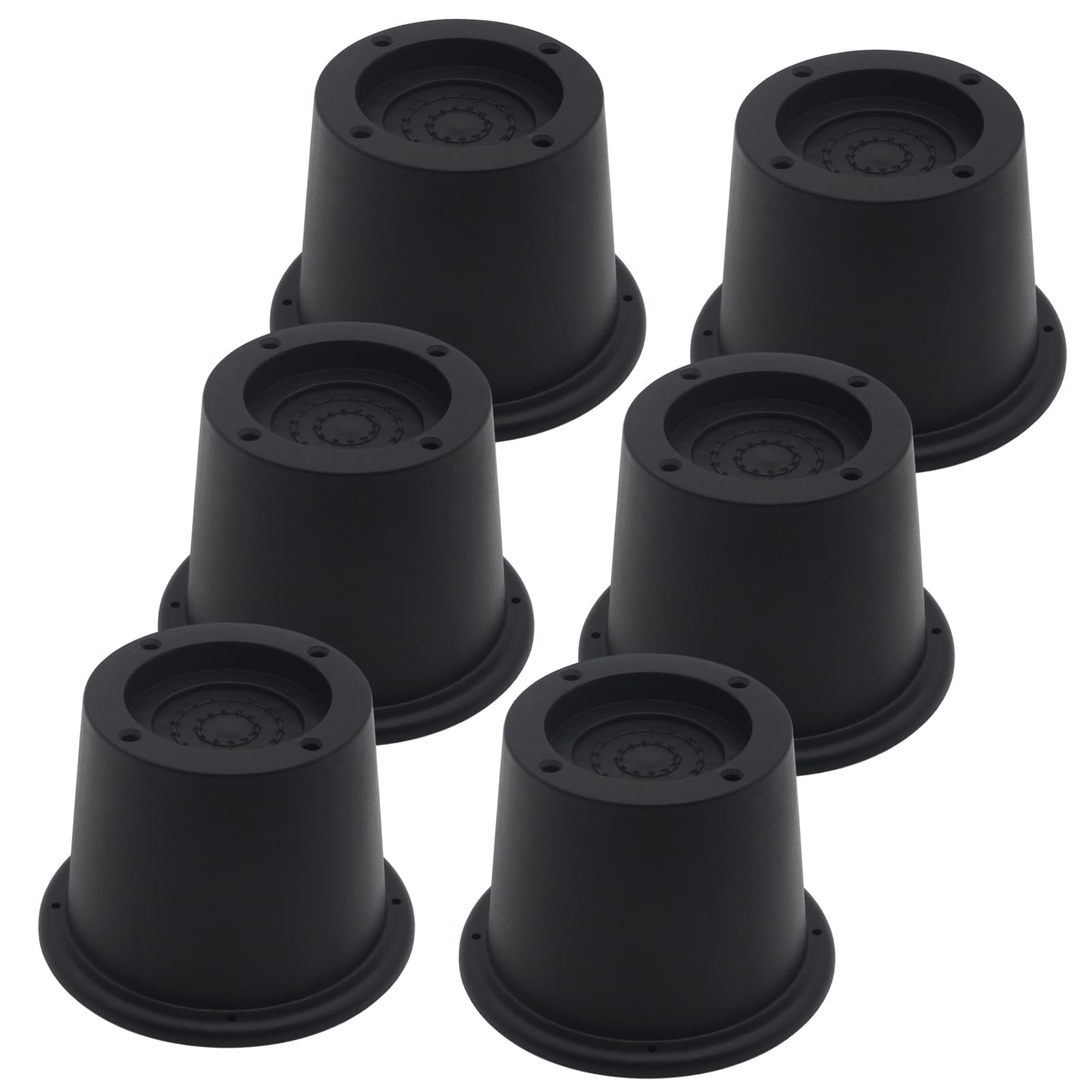 Hanihua 6 Pack Furniture Risers Black Bed Risers 2 Inch, Bed Lifts Ris ...