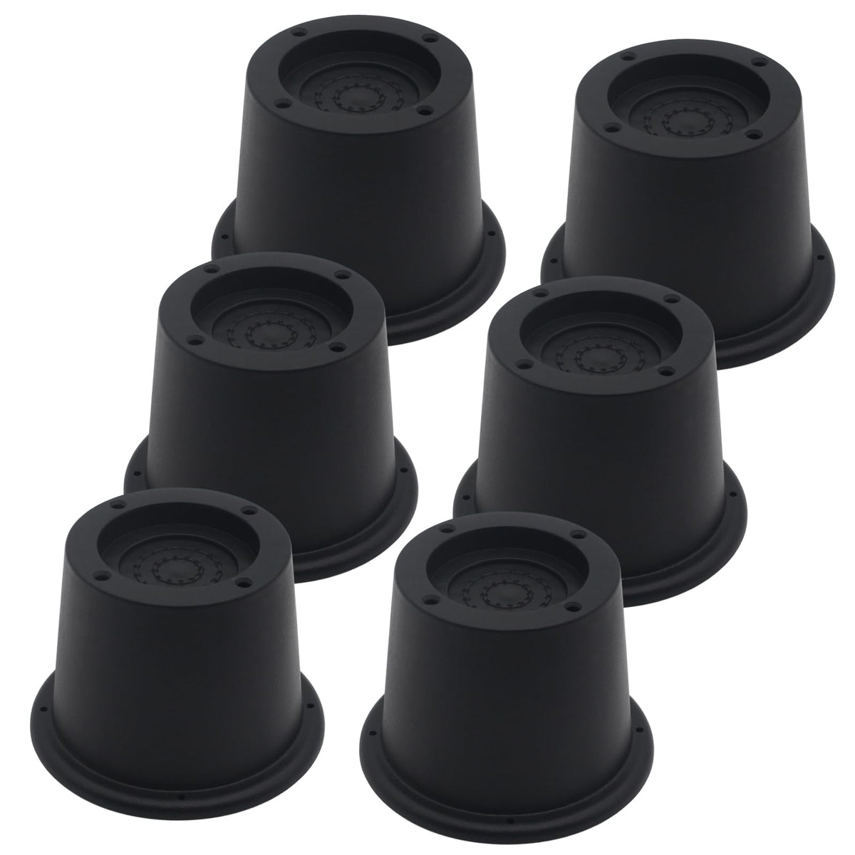 Hanihua 6 Pack Furniture Risers Black Bed Risers 2 Inch, Bed Lifts Risers For Sofa, Couch, Desk, Heavy Duty Bed Frame Risers Tab