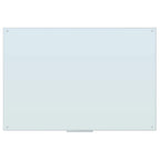 U Brands Glass Dry Erase Board, 70 X 47 Inches, White Frosted Non-Magnetic Surface, Frameless