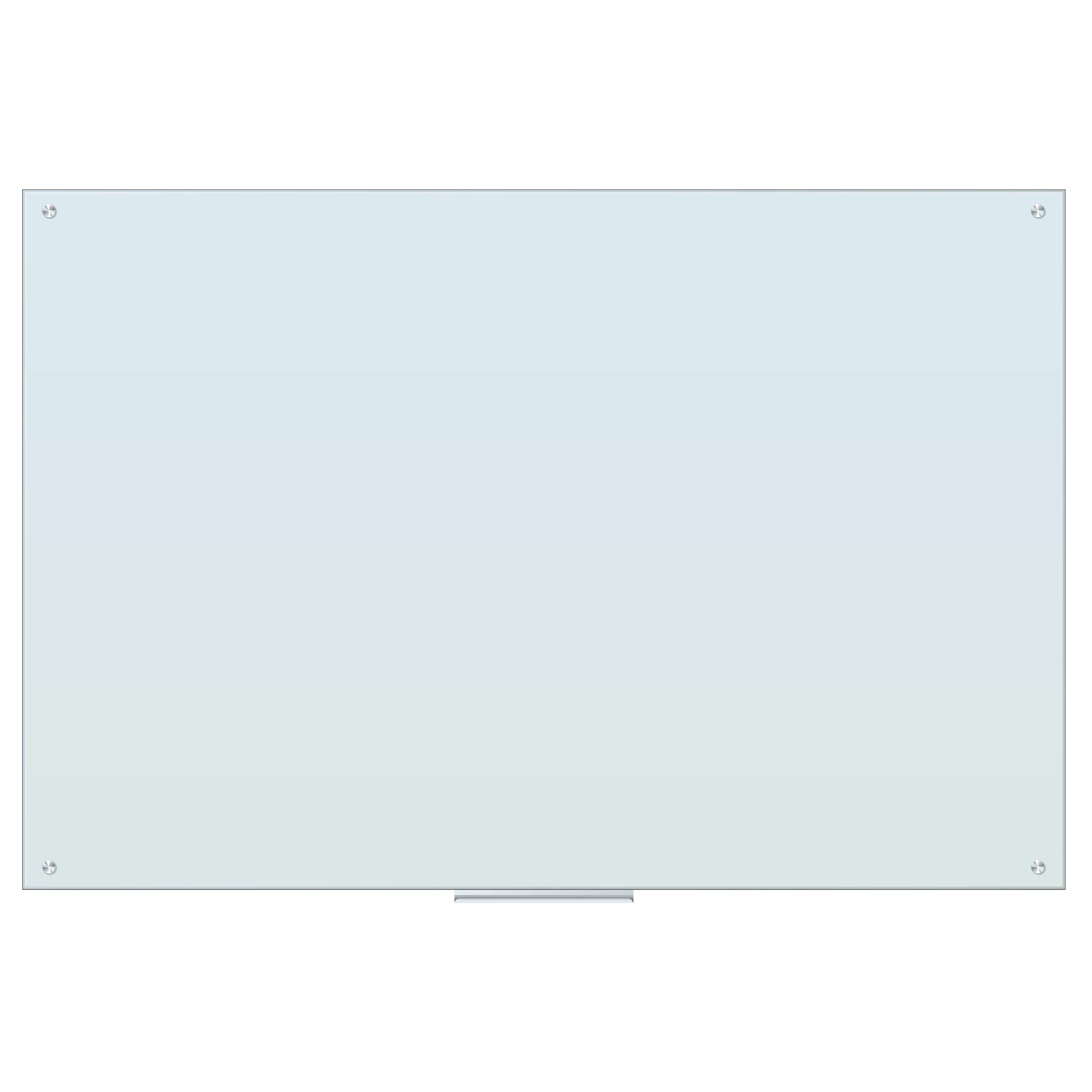 U Brands Glass Dry Erase Board, 70 X 47 Inches, White Frosted Non-Magnetic Surface, Frameless