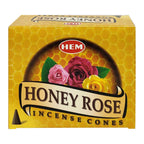 TRUMIRI Incense Cone Holder Bundle with 12 Honey Rose Incense Cones - Approx 120 Cones Total