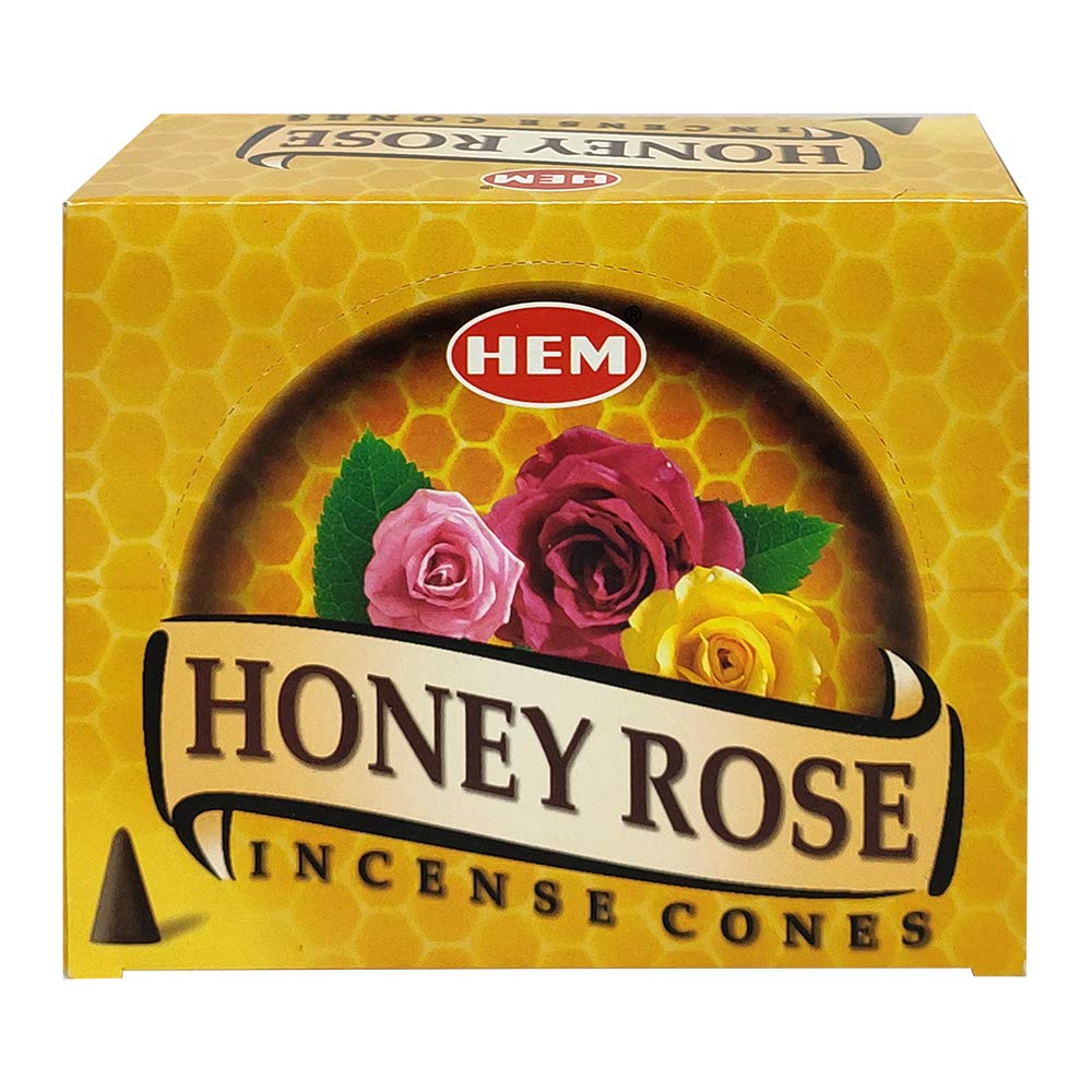 TRUMIRI Incense Cone Holder Bundle with 12 Honey Rose Incense Cones - Approx 120 Cones Total