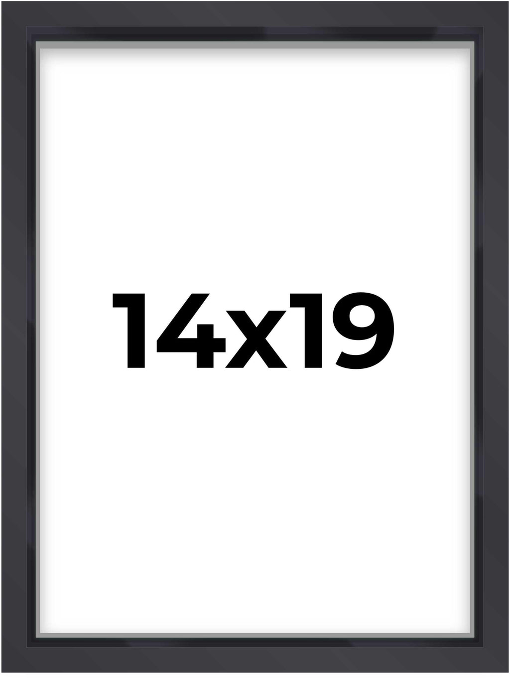 14x19 Shadow Box Frame Contemporary Black | 1'' Depth of Usable Space| Interior Size 14x19 or 19x14 Inches| UV Resistant Acrylic