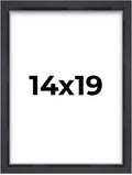 14x19 Shadow Box Frame Contemporary Black | 1'' Depth of Usable Space| Interior Size 14x19 or 19x14 Inches| UV Resistant Acrylic