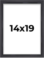 14x19 Shadow Box Frame Contemporary Black | 1'' Depth of Usable Space| Interior Size 14x19 or 19x14 Inches| UV Resistant Acrylic