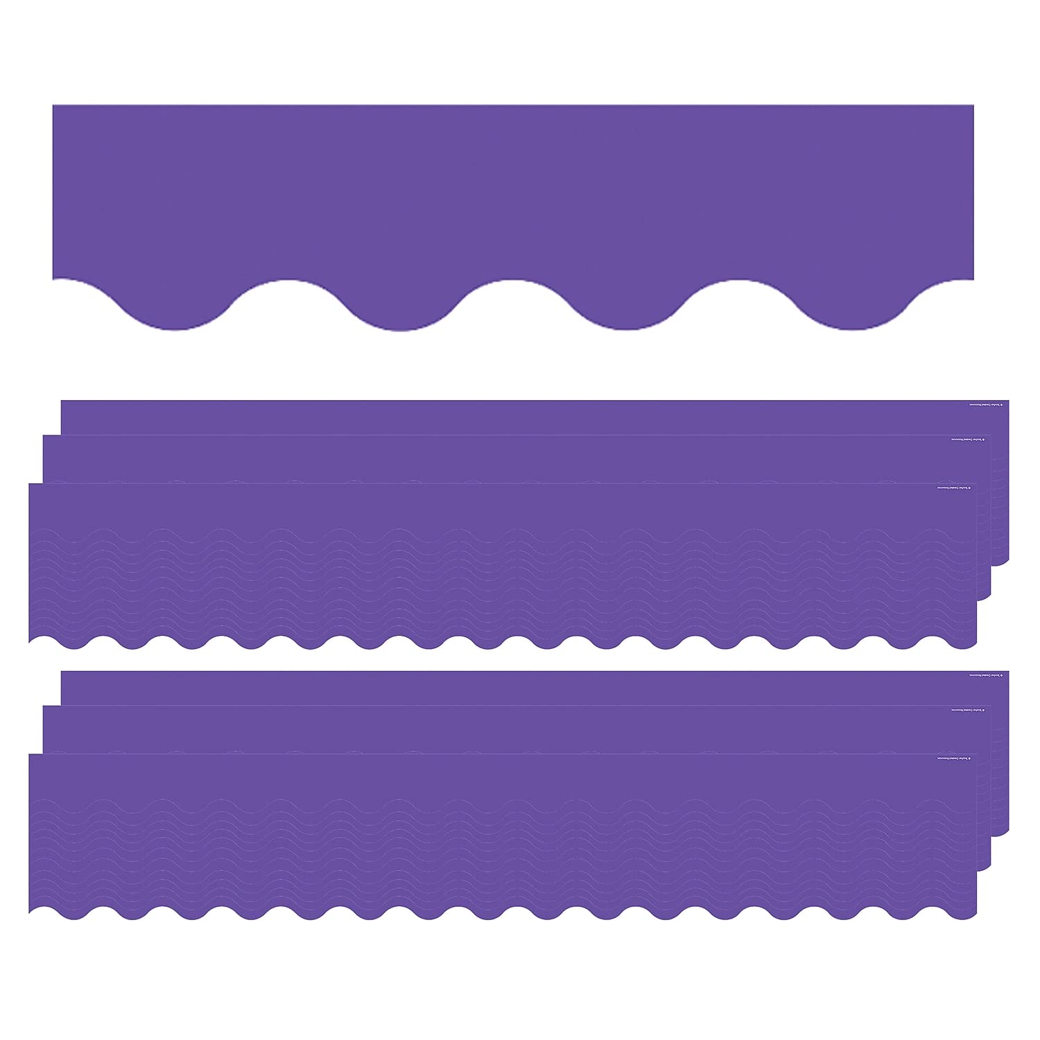 Ultra Purple Scalloped Border Trim, 35 Feet Per Pack, 6 Packs