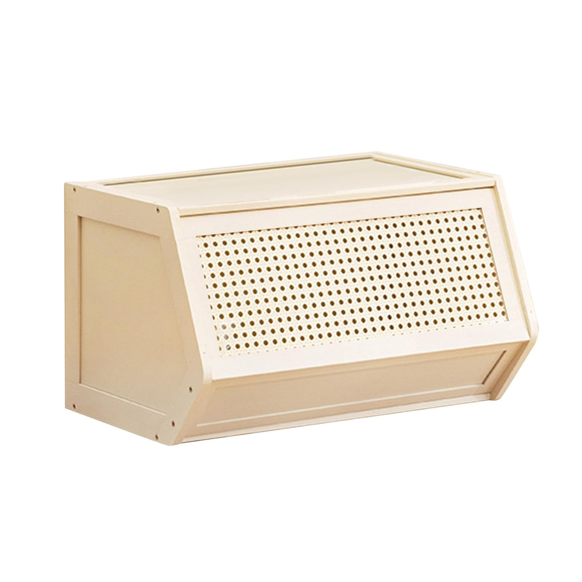 FABLOFT Small Countertop Cabinet Household Storage Solution for Office Supplies Dorm Cream 51cm