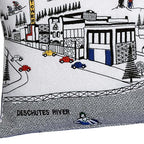 HomeRoots Cream 35' White Bend Daylight Skyline Lumbar Decorative Pillow