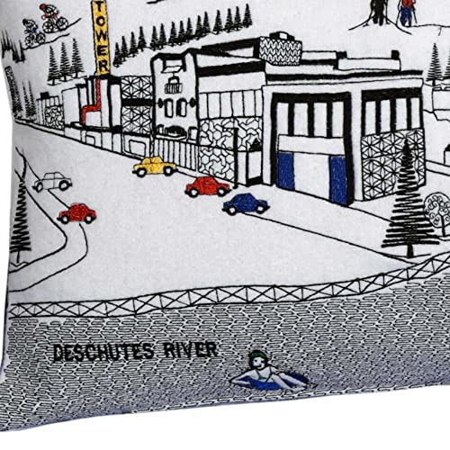 HomeRoots Cream 35' White Bend Daylight Skyline Lumbar Decorative Pillow