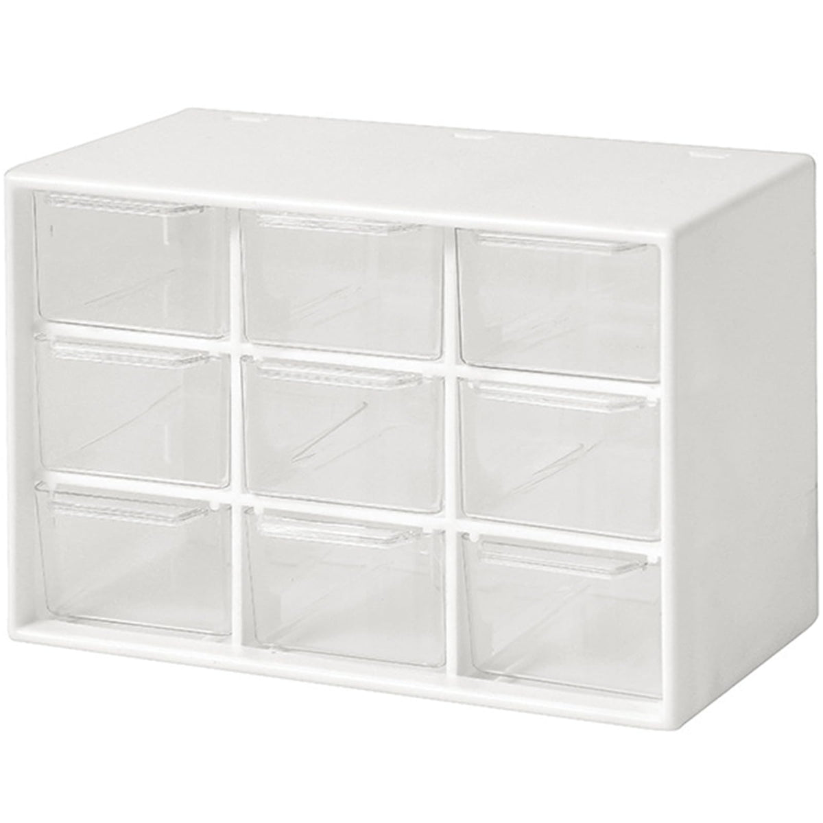 Dafape Mini Storage Drawers, Small 9 Drawers Organizer Bins Stackable Clear Plastic Box For Desk Office Bedroom Kitchen Makeup J