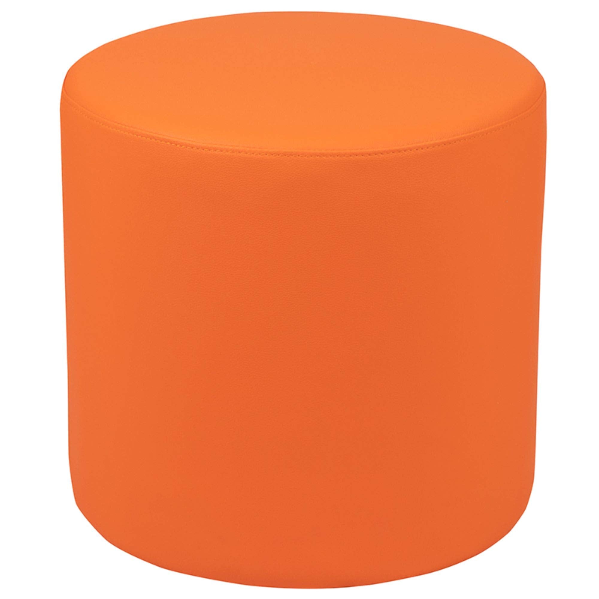 Flash Furniture Nicholas Soft Seating Flexible Circle For Classrooms And Common Spaces - 18" Seat Height (Orange)
