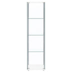 Coaster Home Furnishings Bellatrix 4-Shelf Clear Glass Curio Cabinet White 951072
