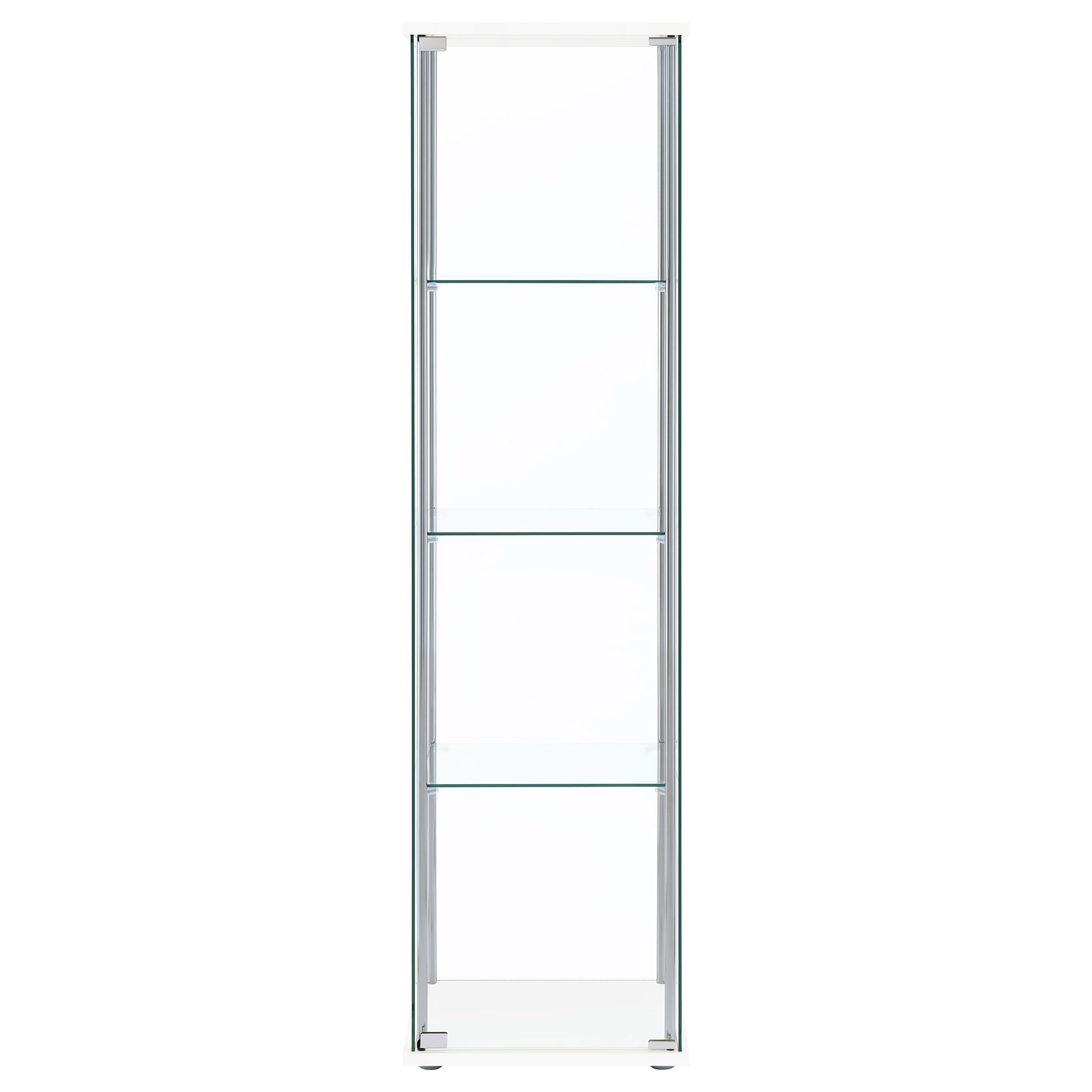 Coaster Home Furnishings Bellatrix 4-Shelf Clear Glass Curio Cabinet White 951072