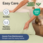 Extra Deep Pocket Queen Sheets - 4 Piece Breathable & Cooling Bed Sheets - Hotel Luxury Bed Sheet Set - Soft, Wrinkle Free & Comfy - Easily Fits Extra Deep Mattresses - Light Sage Green Sheets Set