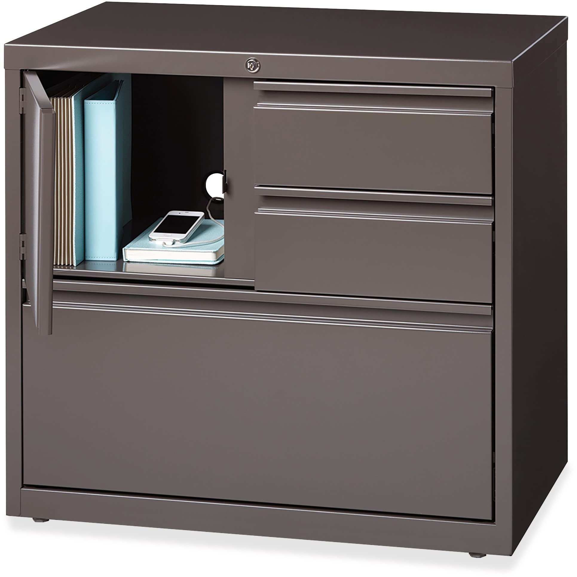 Llr60934 - Lorell 30 Personal Storage Center Lateral File - 3-Drawer