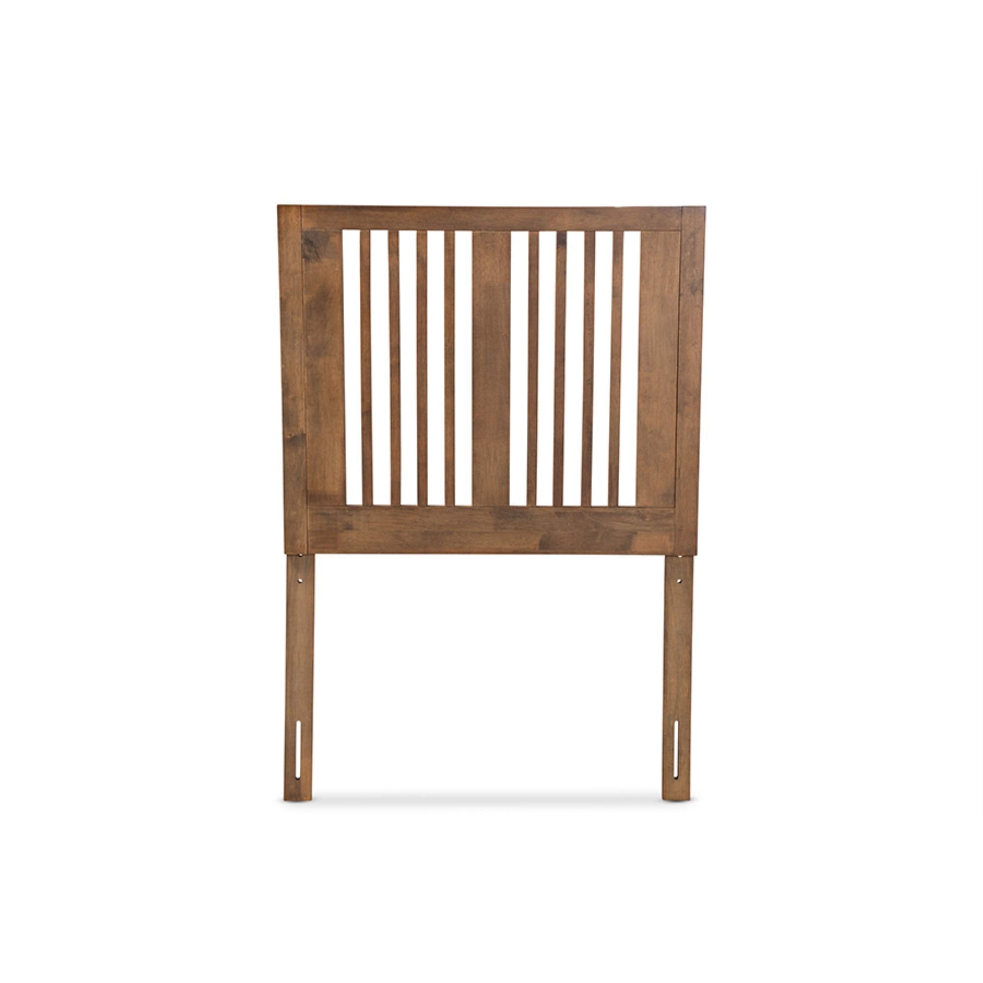 Baxton Studio Harena Modern and Contemporary Transitional Ash Walnut Finished Wood Twin Size Headboard