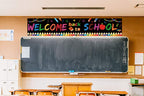 Large Welcome Back To School Party Banner Decoration 2024,First Day Of School Party Supplies Wall Decorations For Indoor/Outdoor