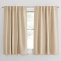 PONY DANCE Kitchen Window Curtains - Light Block Home Decor Back Tab and Rod Pocket Draperies Heavy-Duty Thermal Insulated Curta